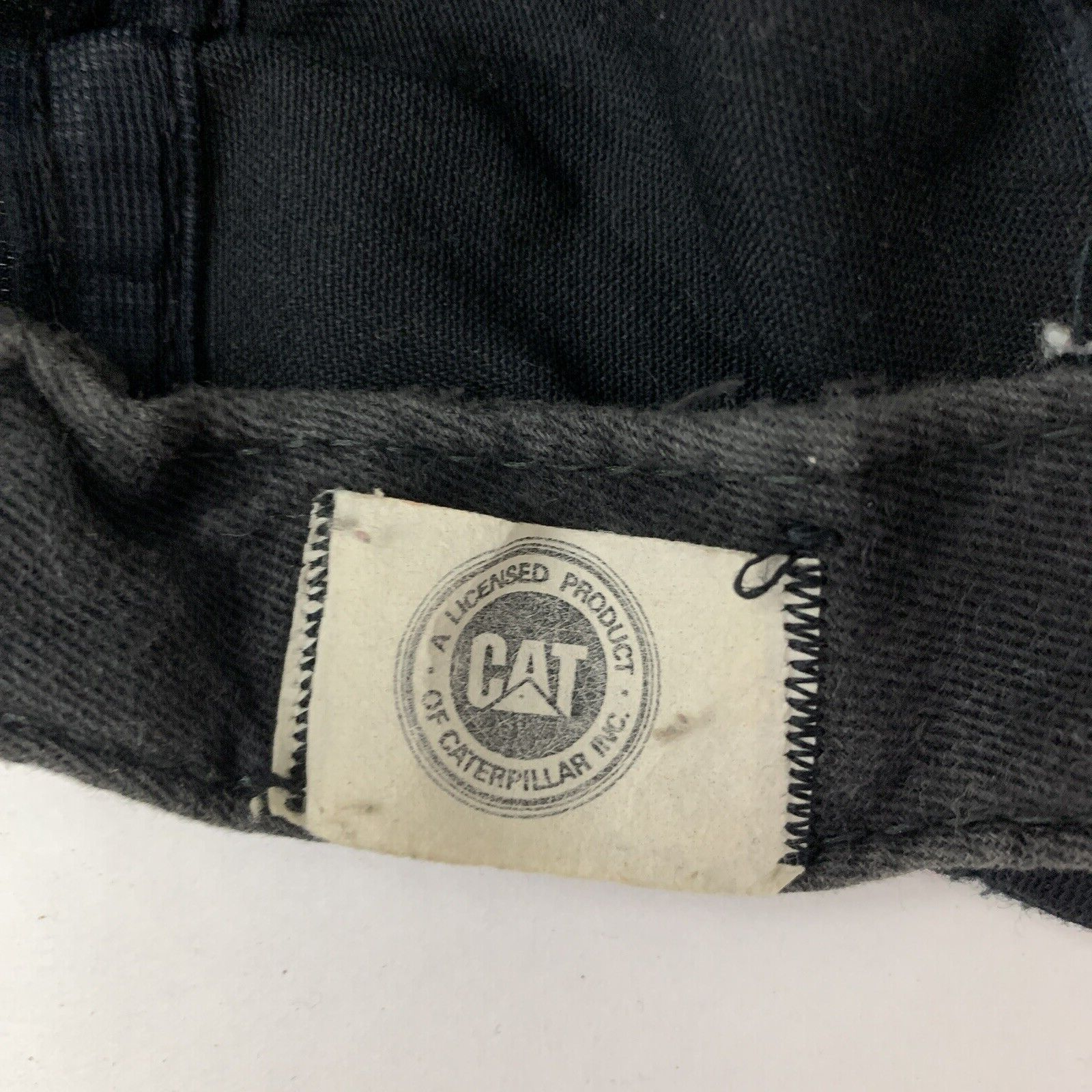 Vtg CAT Caterpillar Carolina Tractor Hat Louisville Mfg Snap Back Baseball Cap