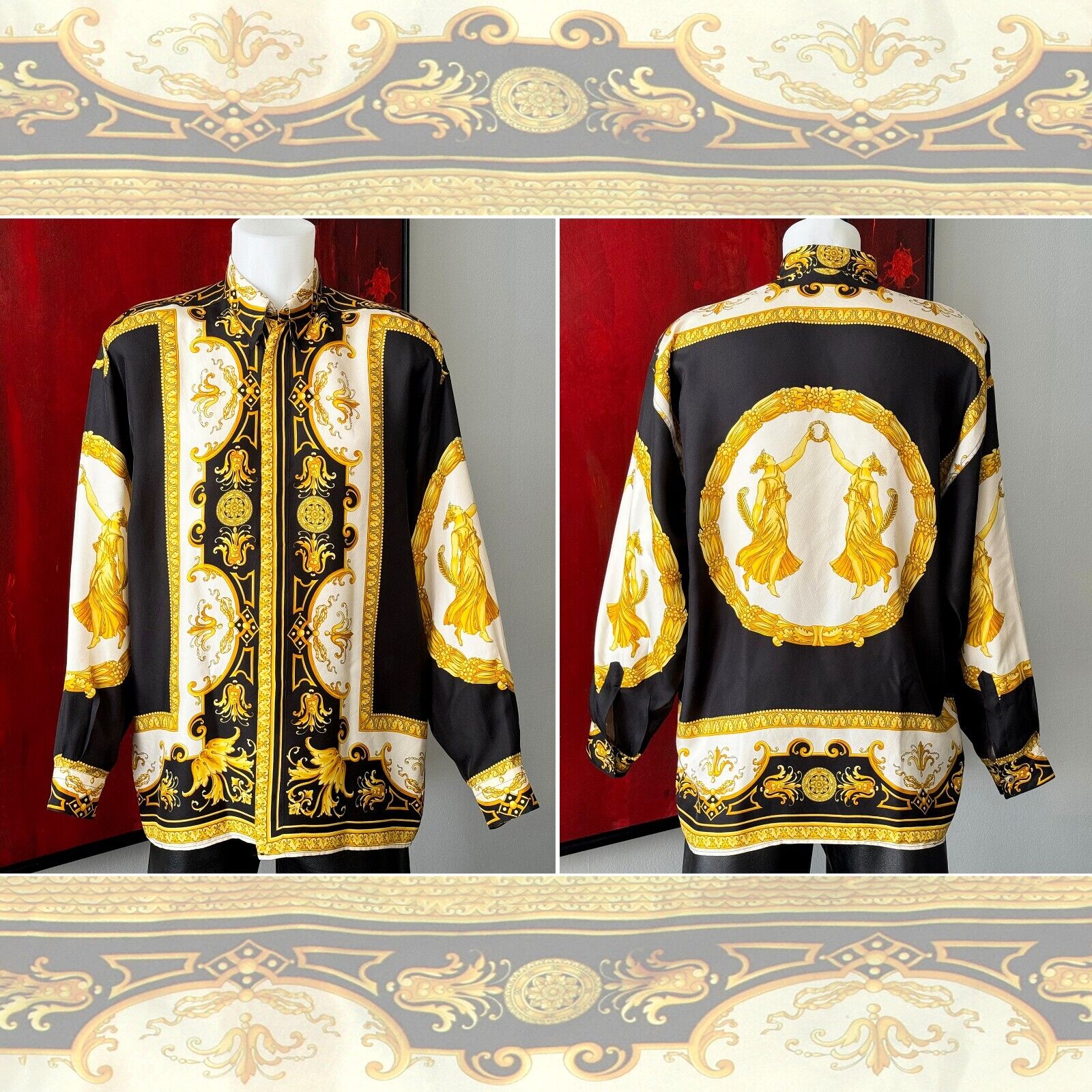 VERSACE CLASSIC V2 silk shirt Baroque and Greek Priestess