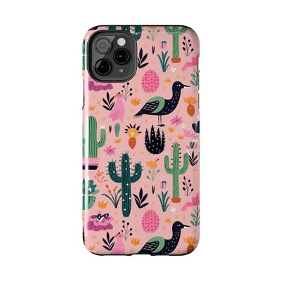 Pink Western Country Cacti Desert iPhone 11 12 13 14 15 Samsung Galaxy Case