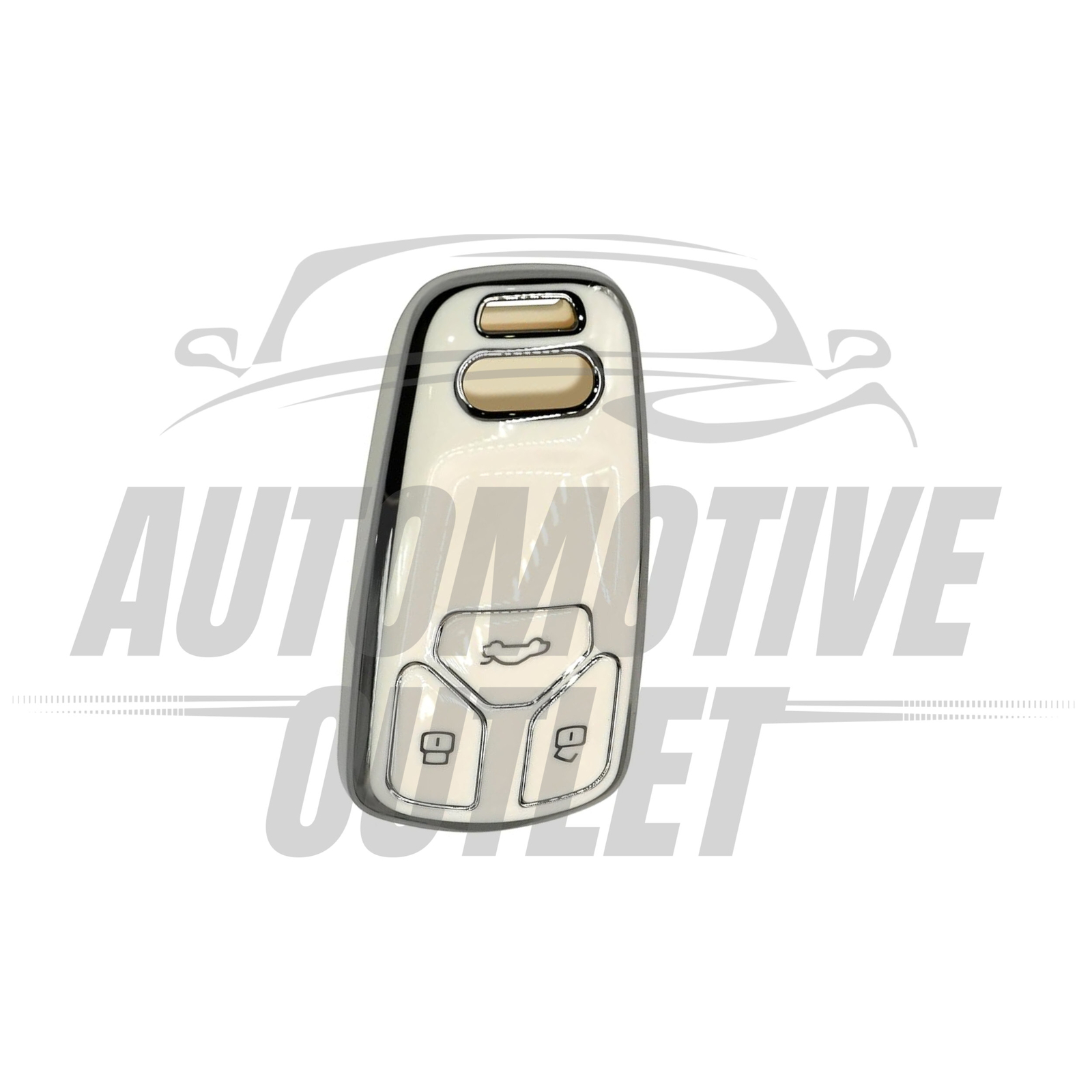 KEY FOB COVER CASE CAR SMART WHITE FOR AUDI A4 B9 A5 A6 8S 8W Q5 4M S4 S5 S7 TT 5