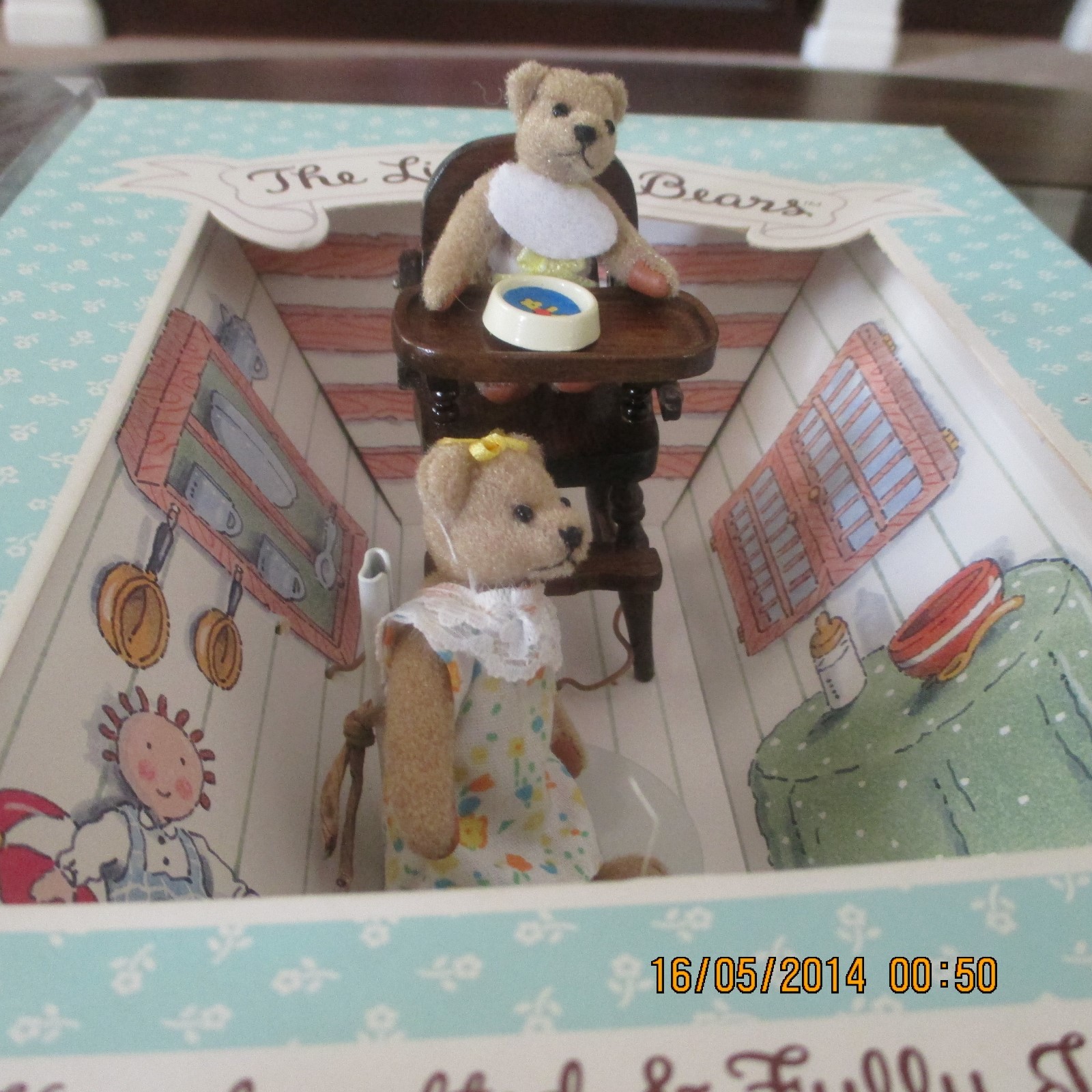 VTG. GUND -THE LITTLEST BEARS- MOTHER And BABY IN HIGHCHAIR- 1950'S- NEW- FUN!
