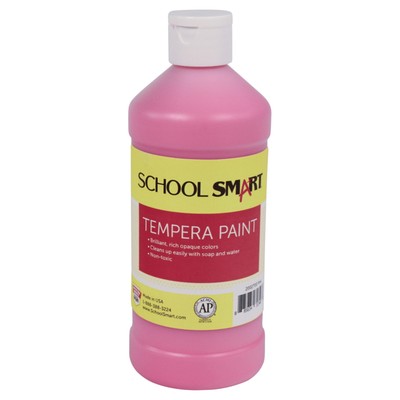 School Smart Tempera Paint, Pint, Pink