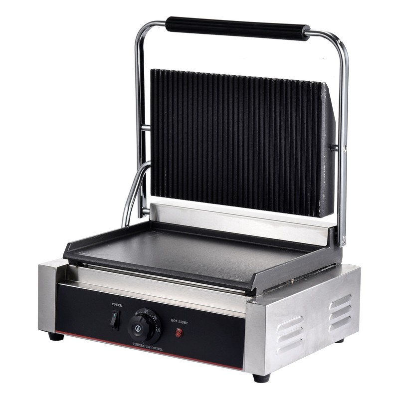 NTUD Commercial Panini Press Grill Electric Sandwich Maker Griddle Plate 17"x15"
