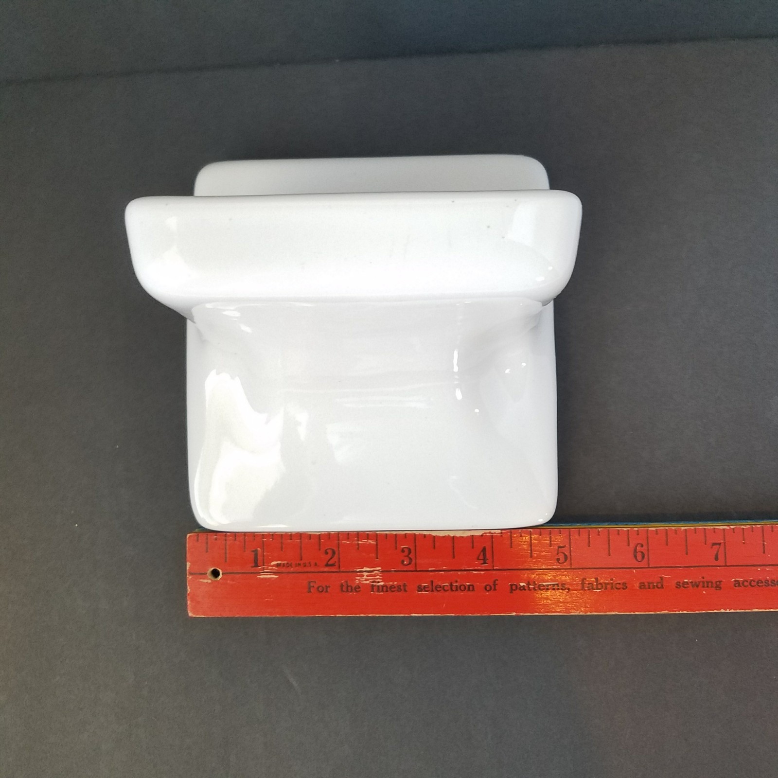 Vintage white porcelain soap dish Farmhouse M 107 USA