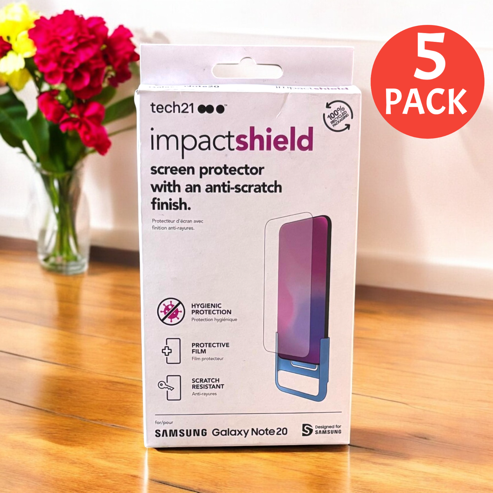 For Samsung Galaxy (Note 20) Tech21 Impact Film Screen Protector (PACK OF 5)