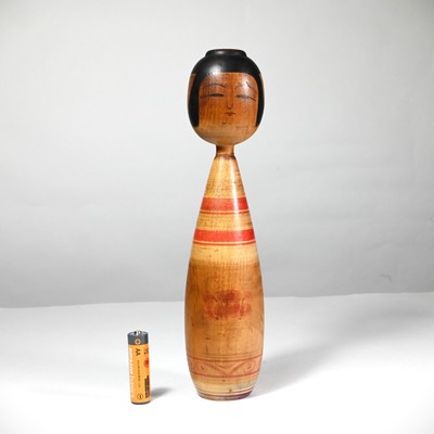RARE: Master ZENJI SATO Kokeshi, TSUGARU School, Japan 1960s- Size 9.5''