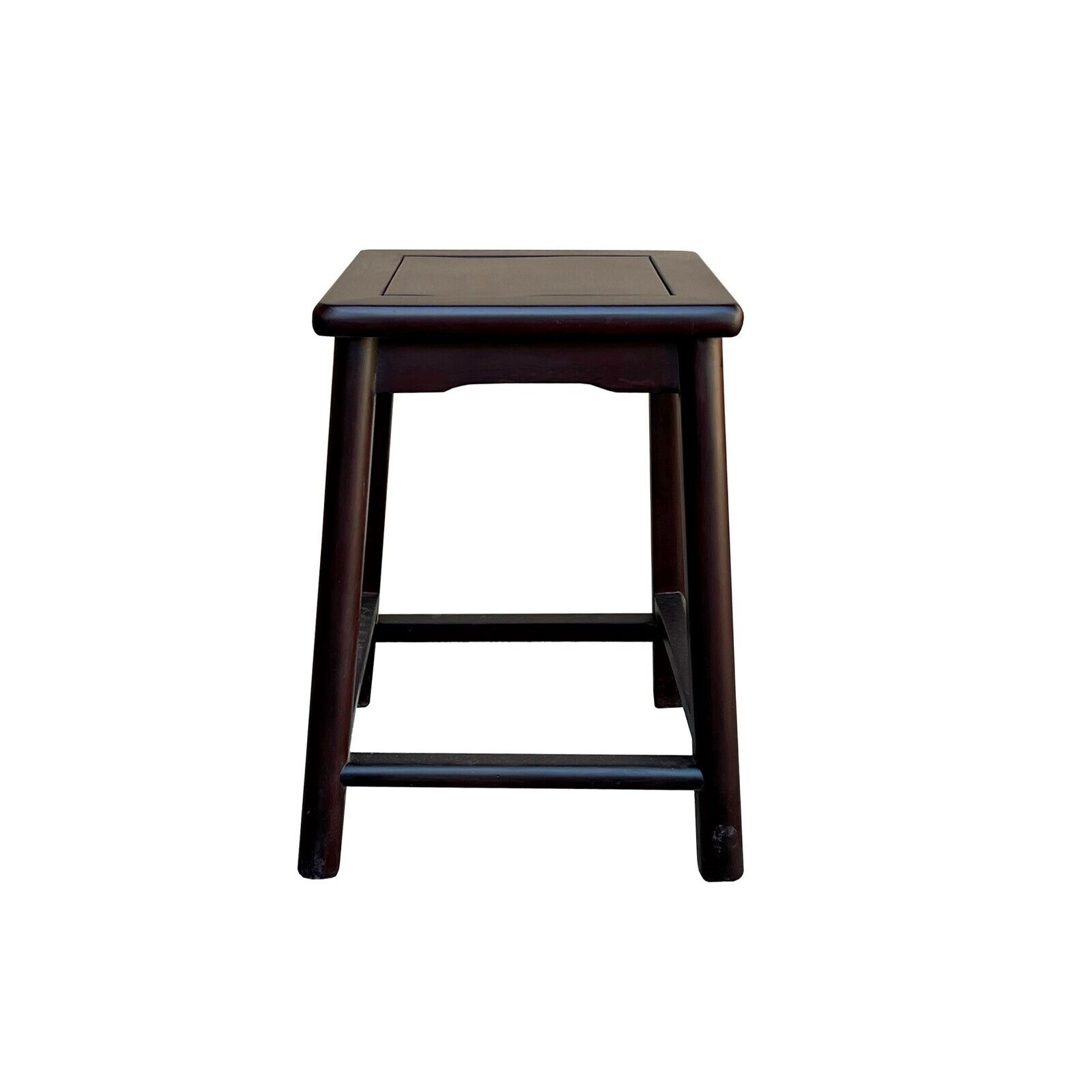 Chinese Oriental Brown Wood Ming Style Square Shape Stool Table cs7576S Chinese Oriental Brown Wood Ming Style Square Shape Stool Table cs7576S