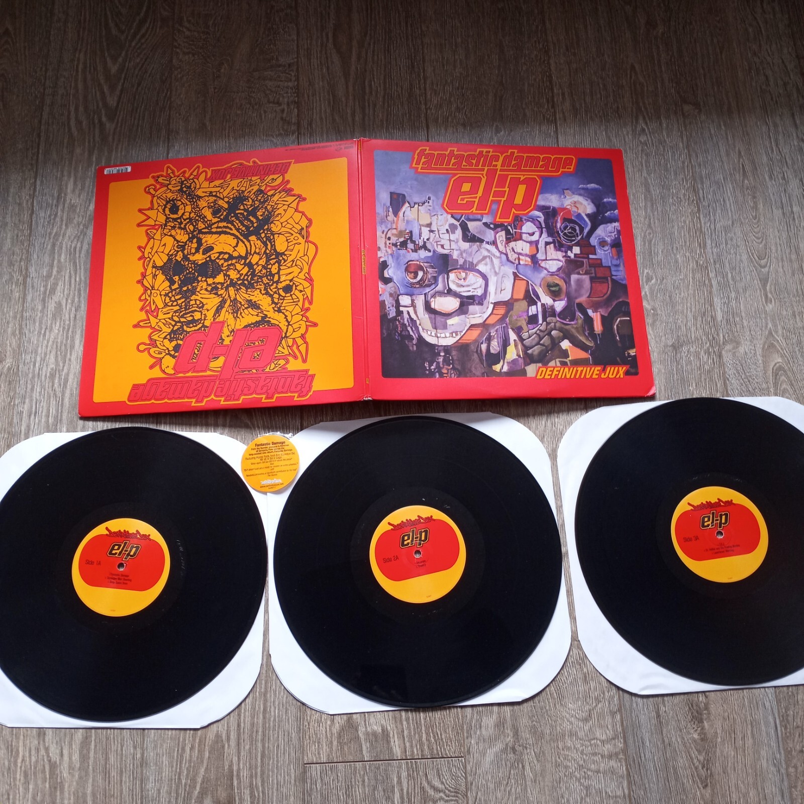 El-P Fantastic Damage 3LP vinyl record RARE 2002 VG+/VG