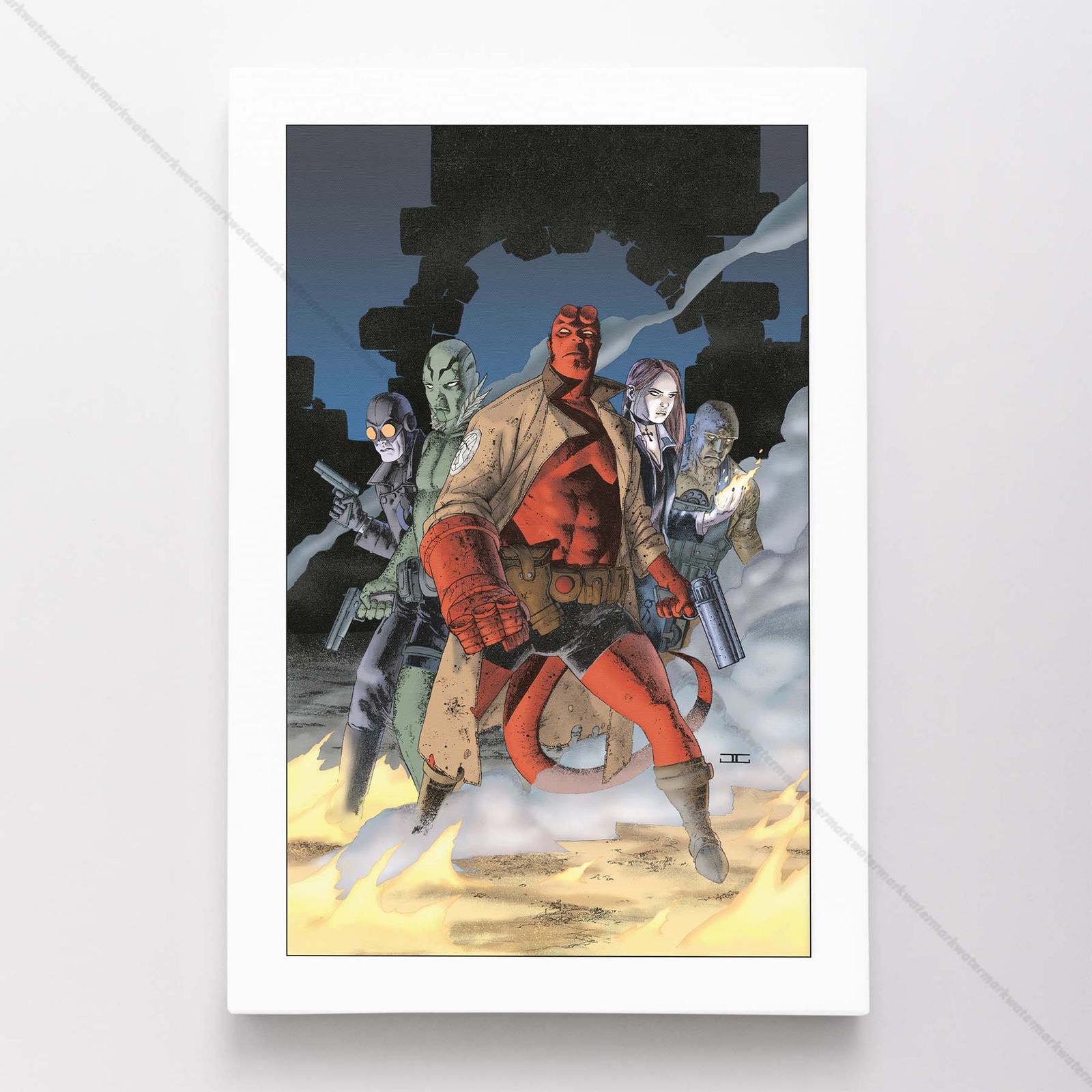 Hellboy Poster Canvas Superhero Comic Book Art Print #052