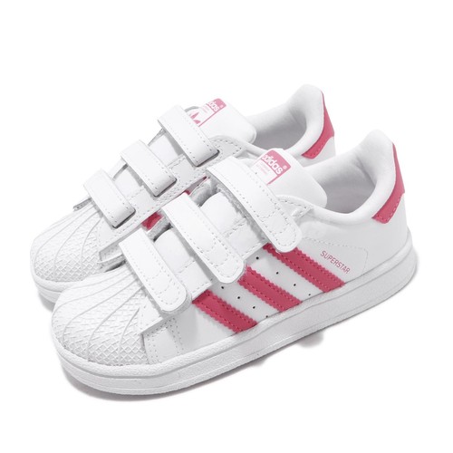 

Adidas Originals Superstar CF I White Pink Strap TD Детская обувь для малышей CG6638, Белый, Superstar Cf I