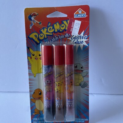 vintage Elmers Pokémon gotta catch them all glitter glue