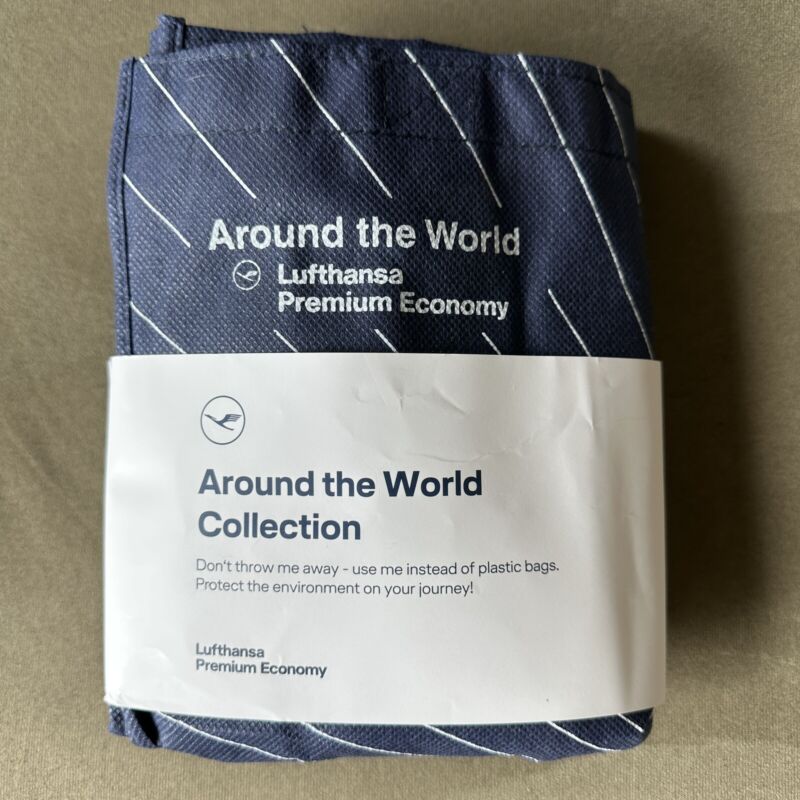 LUFTHANSA Around The World PREMIUM ECONOMY Shopping Bag Amenity Kit MUNICH New