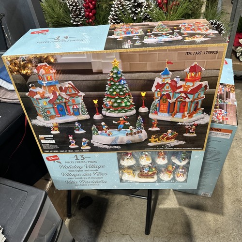 Disney Costco 13 Piece Holiday Village Christmas Set Mickey Disney Costco 13 Piece Holiday Village Christmas Set Mickey