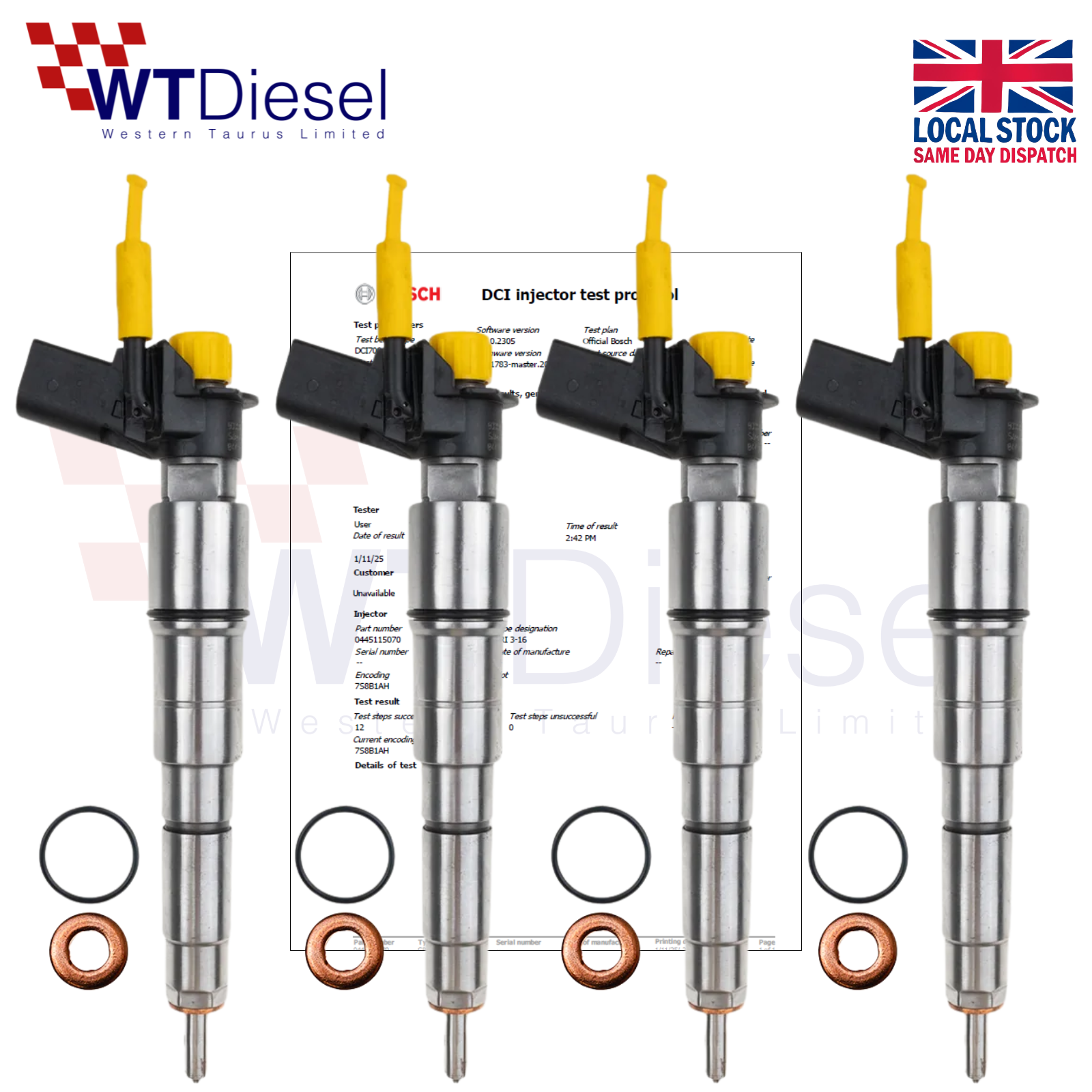 X4 BMW Series 3 5 X3 Diesel Fuel Injector | 3.0d | 0445115070 0445115008