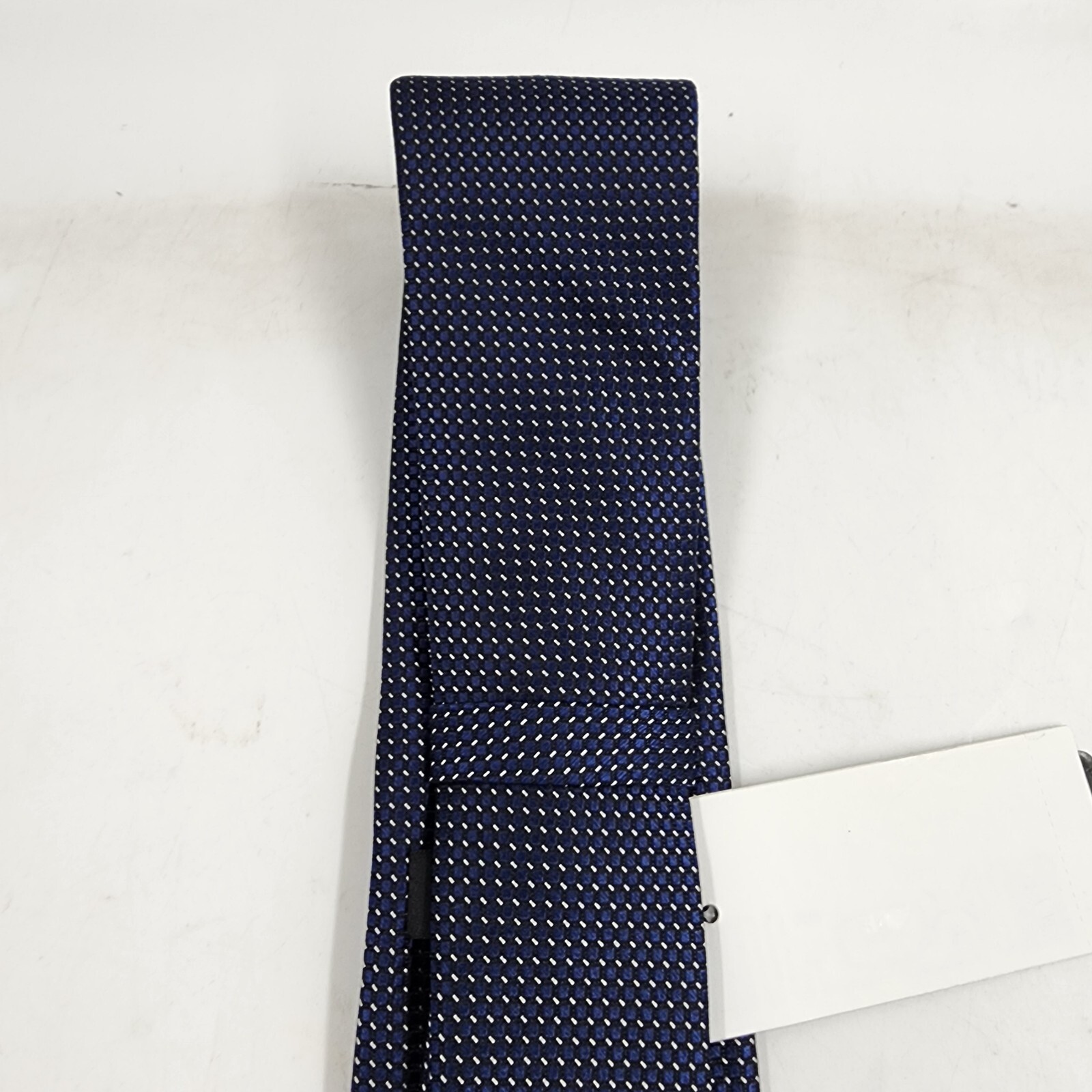 The Men's Store at Bloomingdale's Dot Micro Neat Silk Classic Tie Men's 8 Navy - Picture 8 of 12