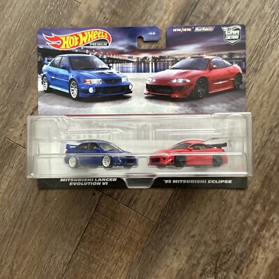 Hot Wheels Premium 2 Pack Mitsubishi Lancer Evolution VI / '95 Eclipse New 2023