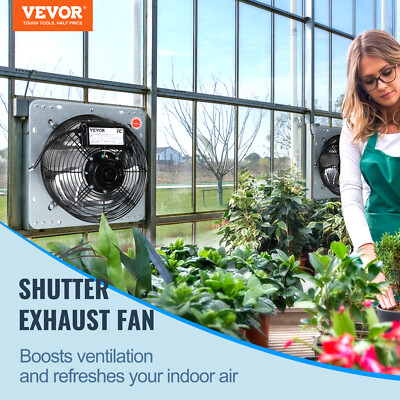 VEVOR Shutter Exhaust Fan Shop Exhaust Fan 24'' Wall Mounted Aluminum 3320 CFM