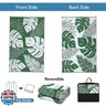 GarveeLife Outdoor Rug 8x10 Patio Waterproof Plastic Straw Rug Reversible UV Resistant Camping Mat, Foldable Lightweight RV Picnic Mat with Portable Bag, Modern Outdoor Carpet for Yard, Green