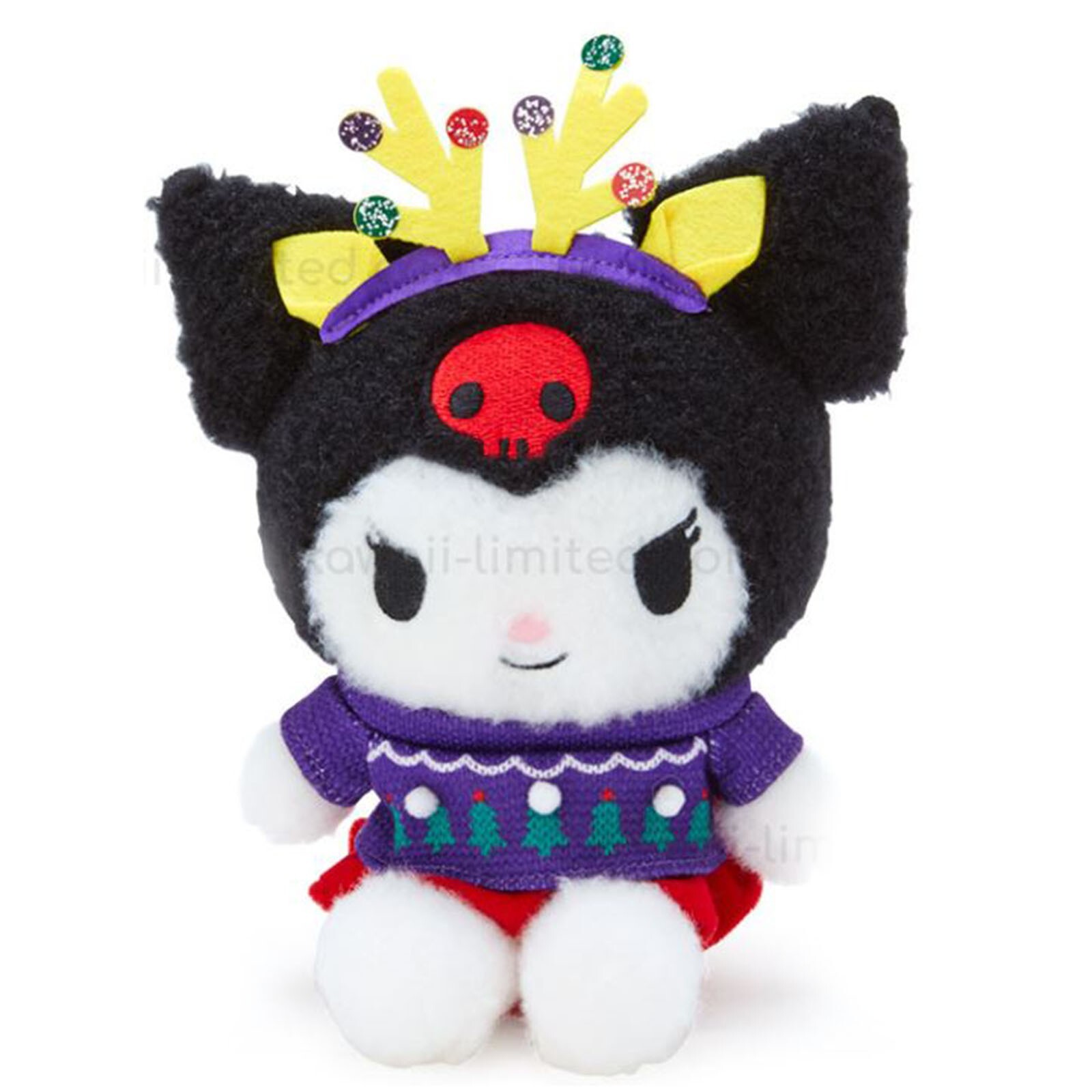 Оригинальный Рождественский свитер Sanrio Kuromi с 7-дюймовым плюшевым рисунком, НОВИНКА