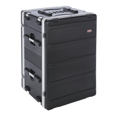Gator Cases Lightweight Molded Shock Rack Case with 16.5'' depth; 16U