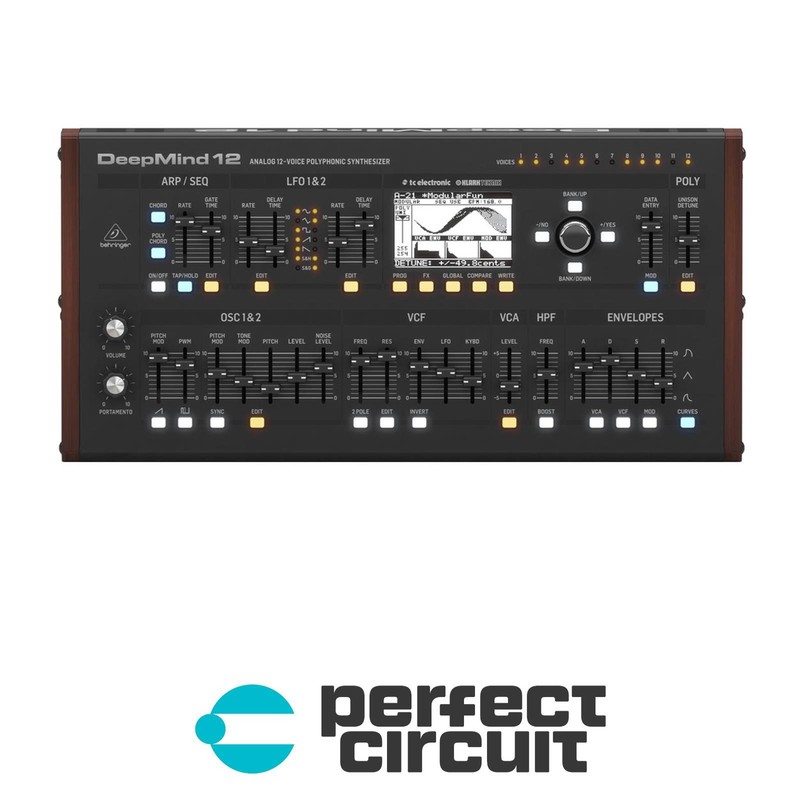 Behringer DeepMind 12D 12-Voice Analog Desktop SYNTHESIZER NEW PERFECT CIRCUIT