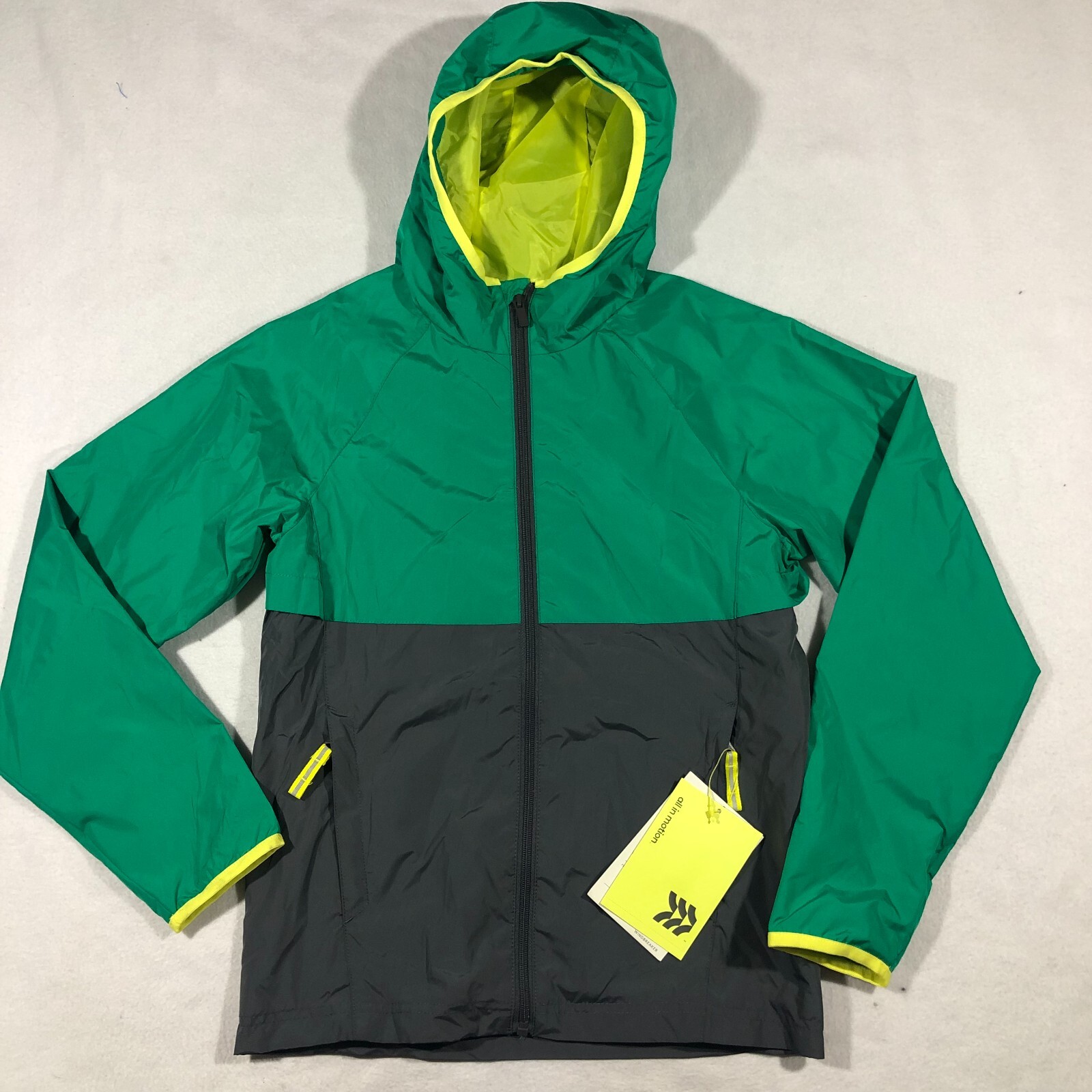 All In Motion Jacket Kids L 12/14 Target Windbreaker Vent
