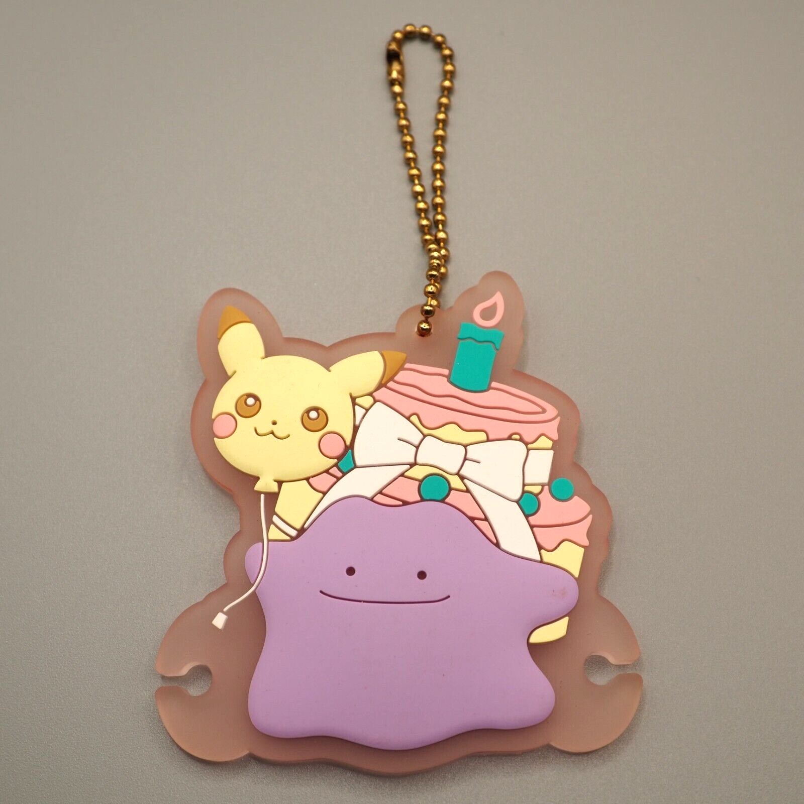 Ditto Pikachu Pokemon Rubber Accessory Keychain Ichibankuji