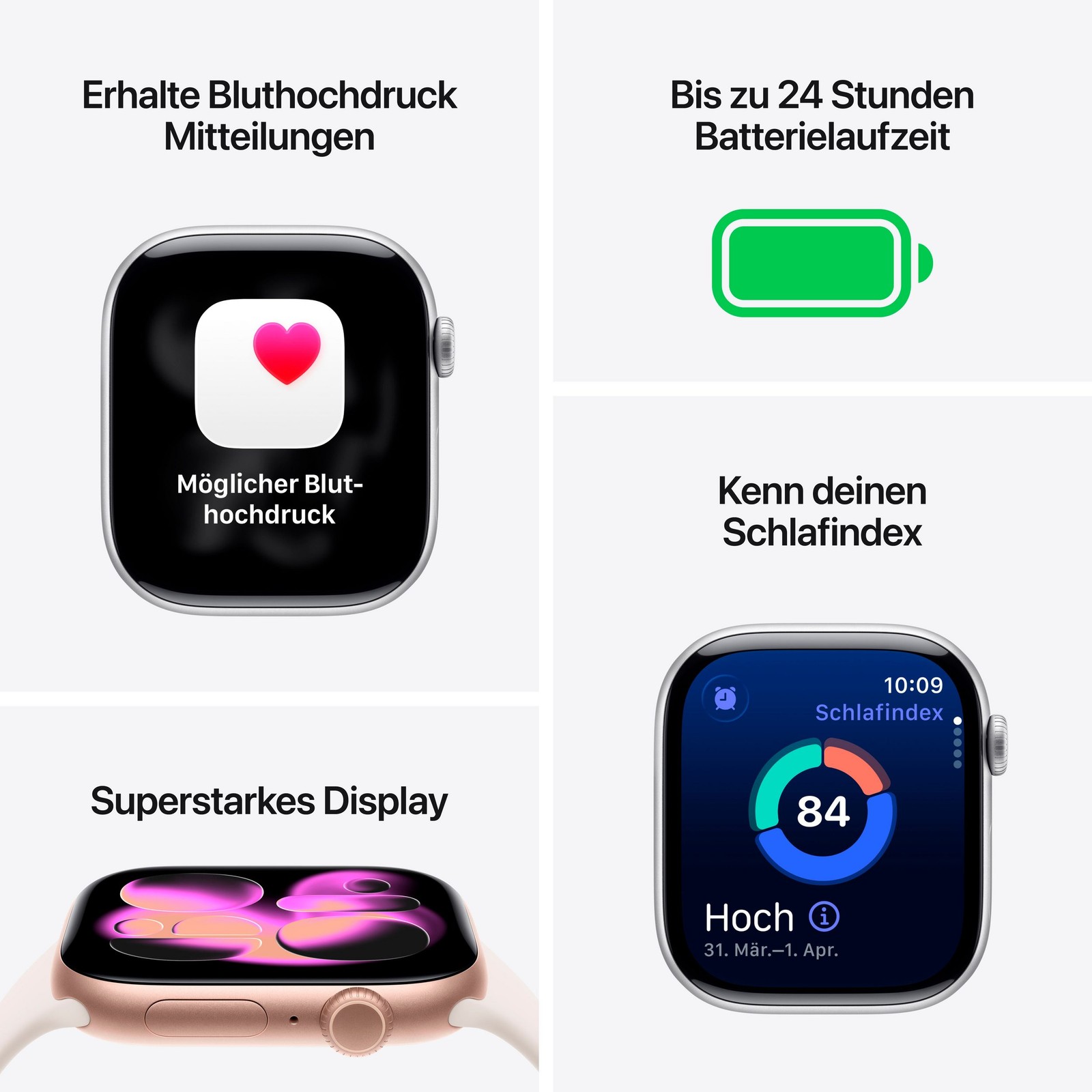 APPLE Watch S11 GPS 42mm Alugehäuse Sportband S/M Blassrosa MEU04ZR/A B-Ware - Bild 3 von 6