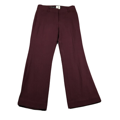 Apostrophe Pants Womens 2P Burgundy Red Stretch Vanessa Bootcut Lightweight NWT