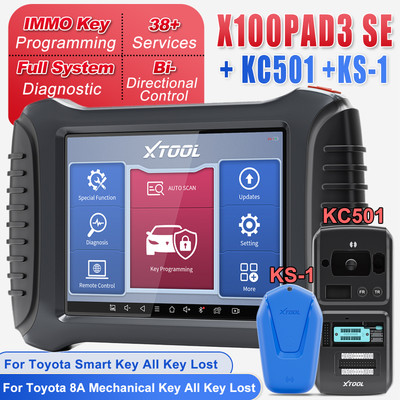 XTOOL X100PAD3 SE + KC501+ KS-1 IMMO K!ey Programming Tool Full System Scanner