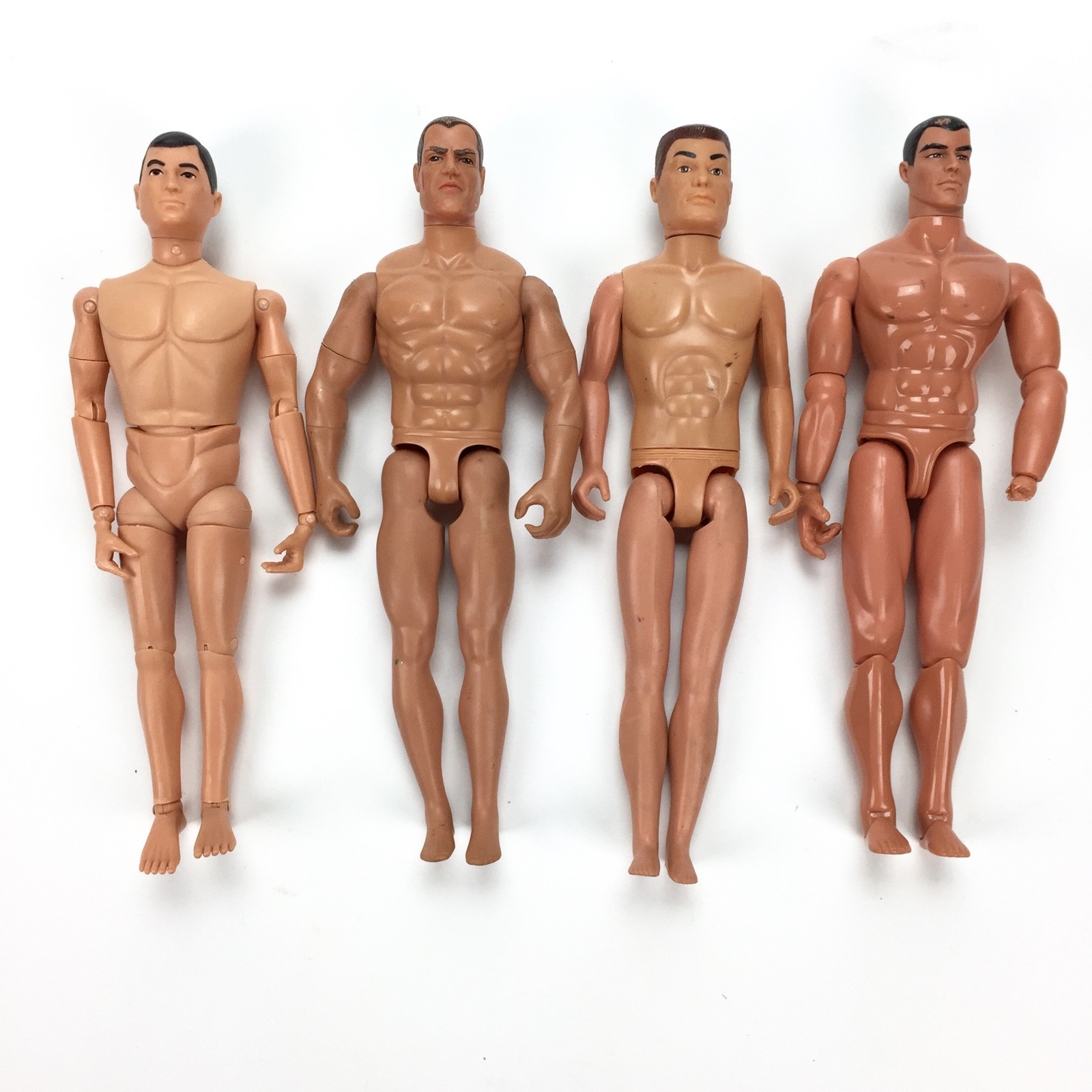 LOT of 4 Vintage GI Joe Action Figures, reproduction 1964, clone Soldiers