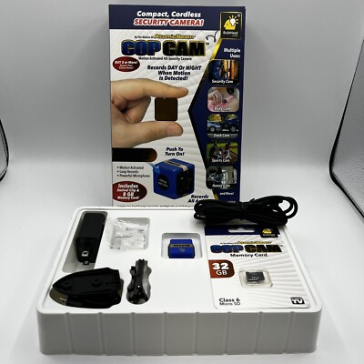 Atomic Beam M17697 Cop Cam Mini Wireless Security Camera W/ 32gb Memory Card