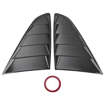 Side Louvers Window Quarter for Ford Mustang 2015-2023 Carbon Fiber ABS