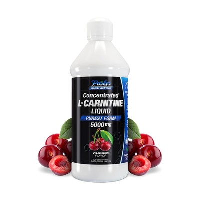 Parker Naturals Concentrated L-Carnitine Liquid 5000mg All Natural Cherry Fla...