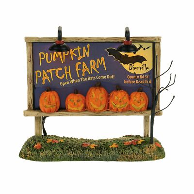 Department 56 Lit Pumpkin Patch Billboard 4057629 Halloween Dept NEW