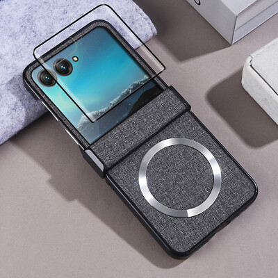 For Motorola Razr 2024 Shockproof Case with Hinge Protection Screen Protector