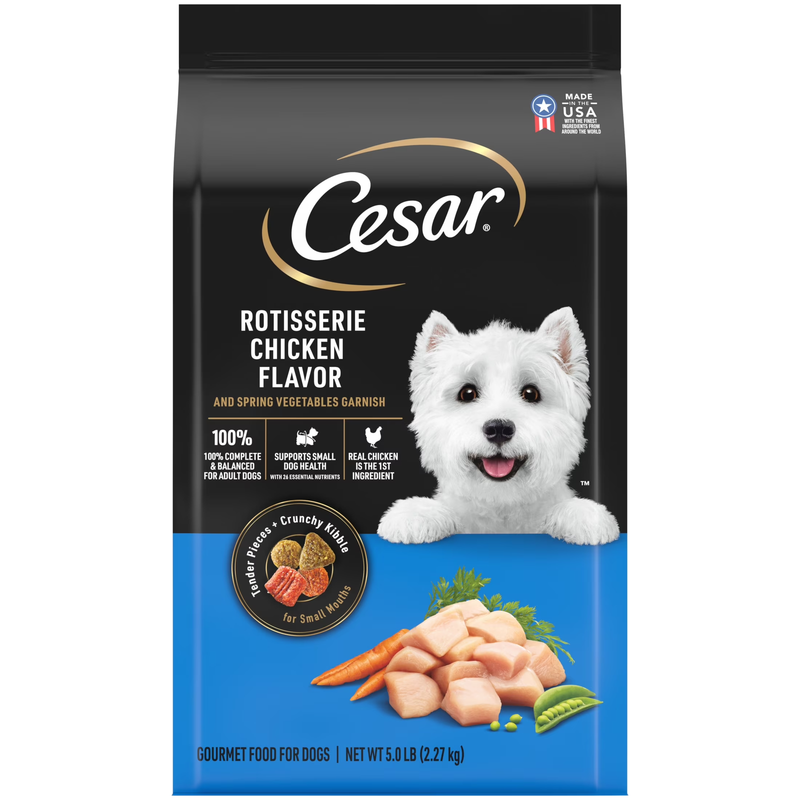 Small Breed Rotisserie Chicken and Spring Vegetables Dry Dog Food Adult,