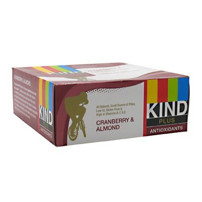 KIND Healthy Snacks Cranberry and Almond Plus - Коробка 12 батончиков Коробка