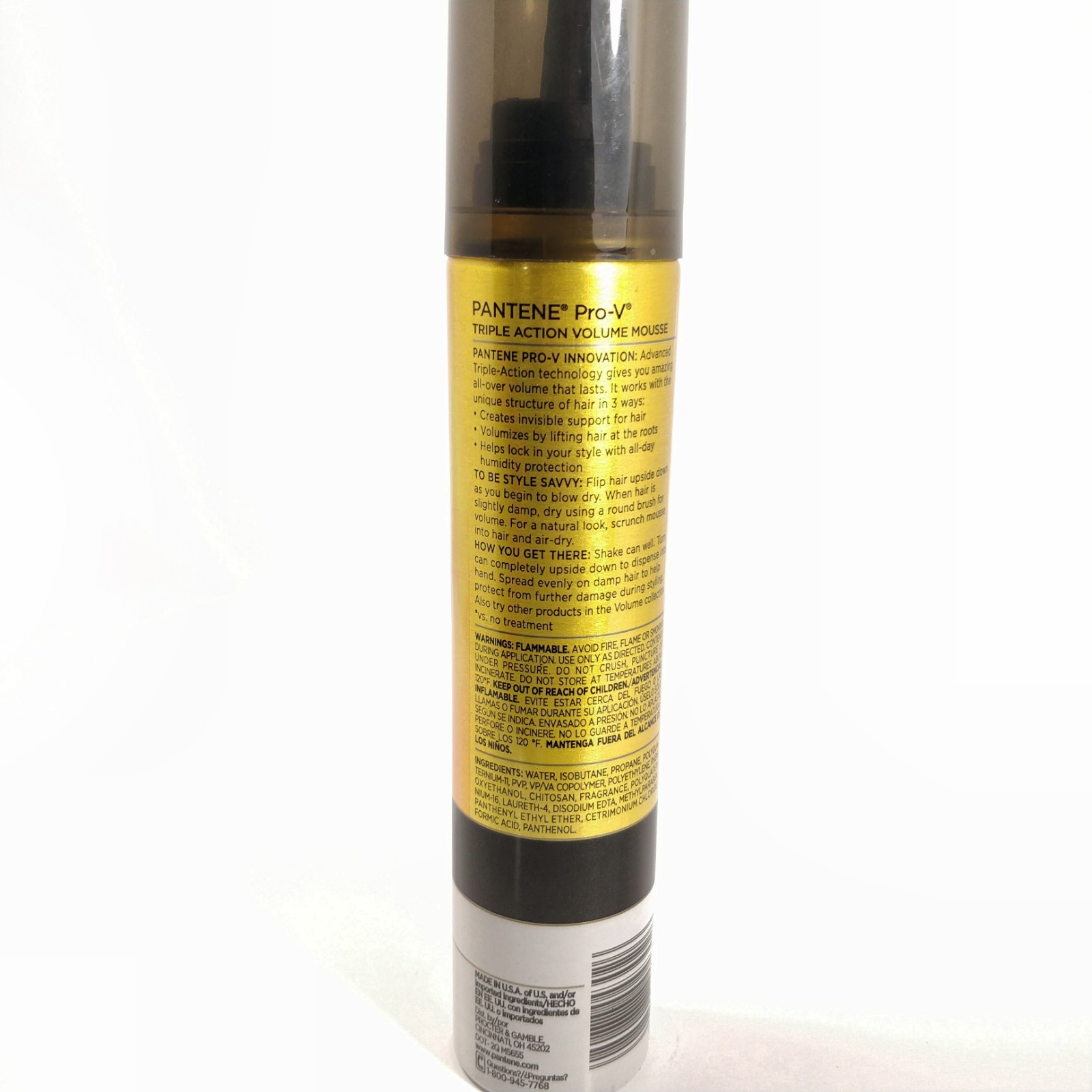 Pantene Pro-V Fine Hair Volume Maximum Hold Mousse, 6.6 oz *2x Lasting Volume*