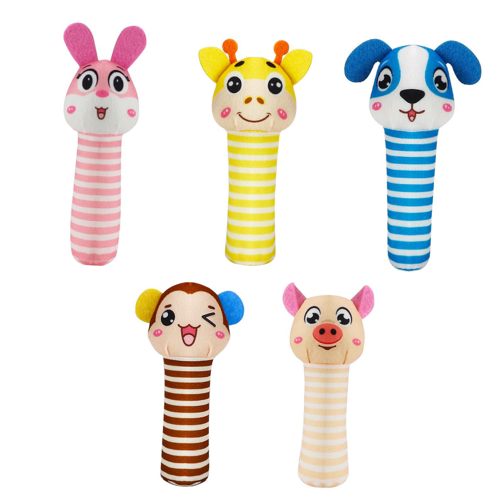 Baby Rattle Stuffed Animal Toys BB Stick Baby Toy for 3 6 9 Months Toddlers