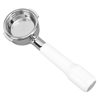 (C2 Plastic White)Coffee Portafilter 58 Mm E61 Single Layer Filter Bottomles Hot