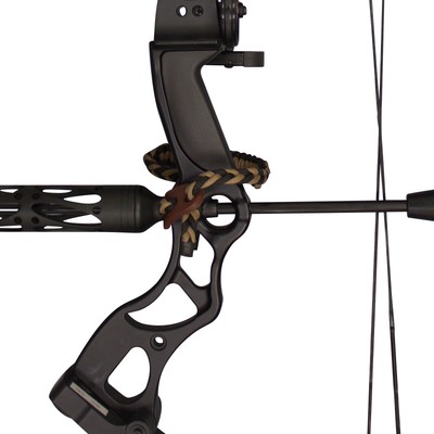 SAS Wrist Braided 550 Paracord Bow Sling with Leather Mount for Compound Bow 