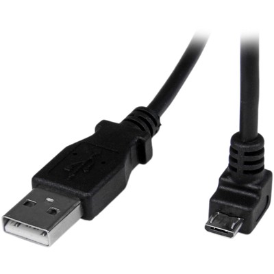 2m Cord A To Down Angle Micro B Down Angled Micro Usb Cable 1x Usb A m 1x Usb 