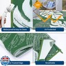GarveeLife Outdoor Rug 8x10 Patio Waterproof Plastic Straw Rug Reversible UV Resistant Camping Mat, Foldable Lightweight RV Picnic Mat with Portable Bag, Modern Outdoor Carpet for Yard, Green