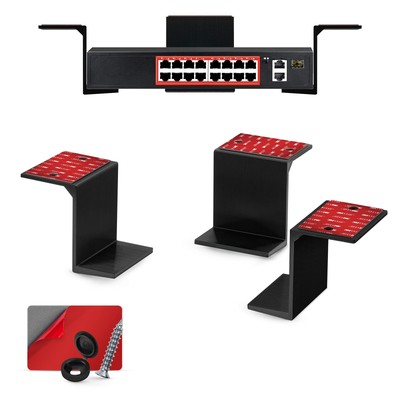 BRAINWAVZ 3” Under Desk Laptop & Device Holder Mount, Adhesive & Screw in,
