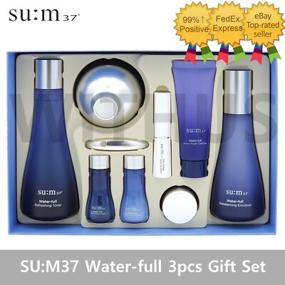 SU:M37 Water-full 3pcs Gift Set Toner Emulsion Cream sum37 - Fedex Tracking