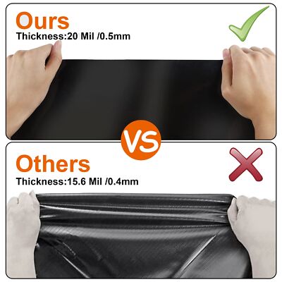 10 x 15 FT Pond Liner, 20 Mil Fish Pond HDPE Liner, Pond Liners for Outdoor P...