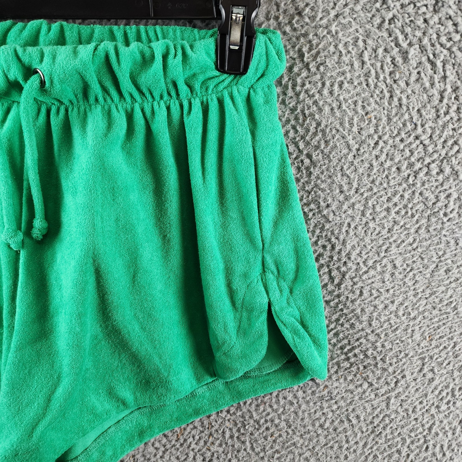 Elan Elastic Waistband Swim Cover Up Shorts Women's S Green Bright Solid Pull On - Picture 3 of 19