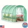 GOJOOASIS Greenhouse with Water System Outdoor Green House for Outside Winter Heavy Duty Large Walk-in Tunnel Portable Greenhouses for Backyard Plants Shed (10'x7'x7' w/Irrigation System)