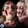 60+PCS 10 Sheets Fake Scars Temporary Tattoos, Horror Realistic Scary Blood Zombie Face Stickers, Halloween Simulation Wounds Stitches Body Makeup, Chucky Cosume Prank Cosplay Kids Men Women Adults A